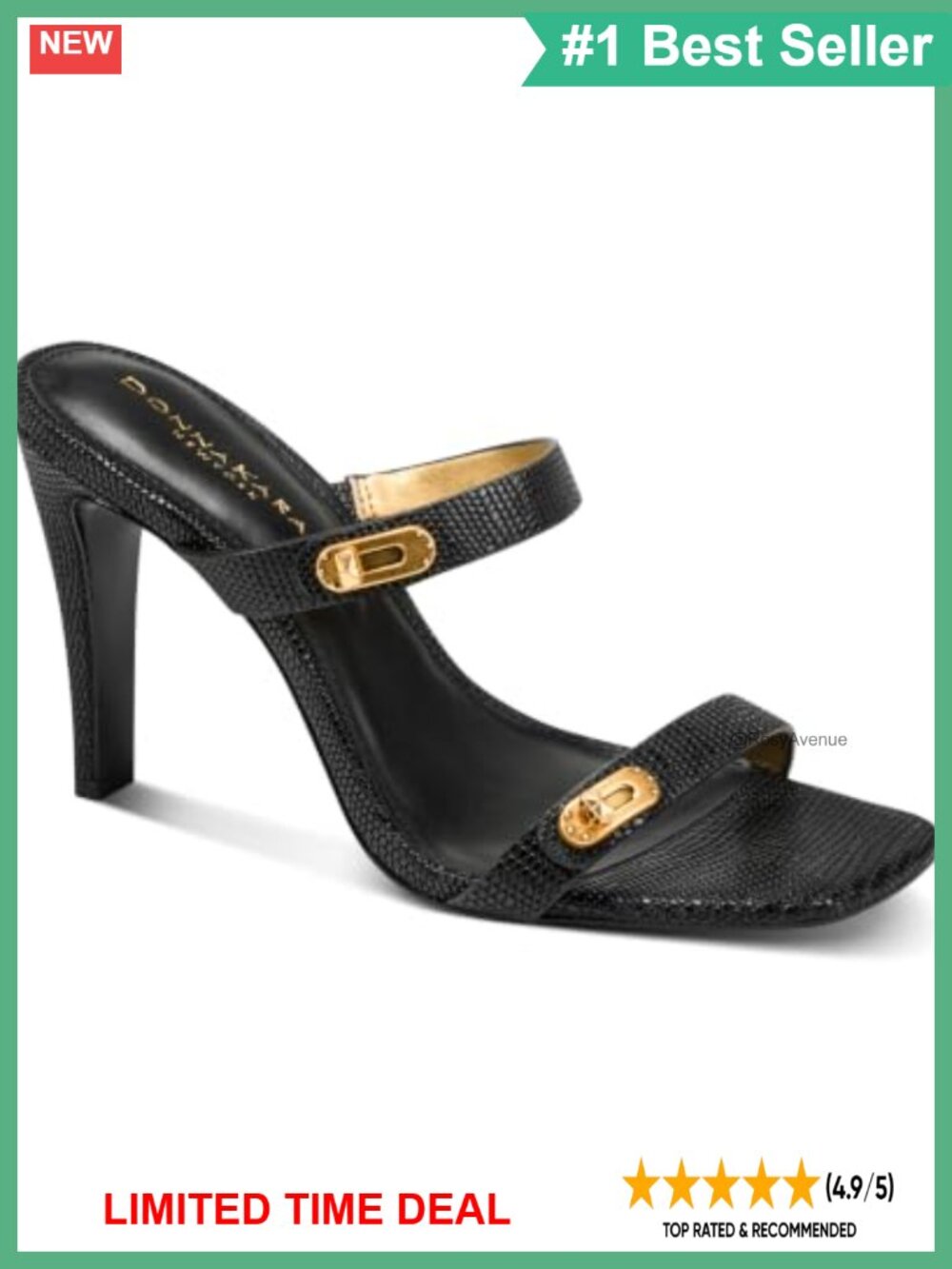 Leather Square Toe Stiletto Heel Double Band Sandals Formal Wedding Shoes